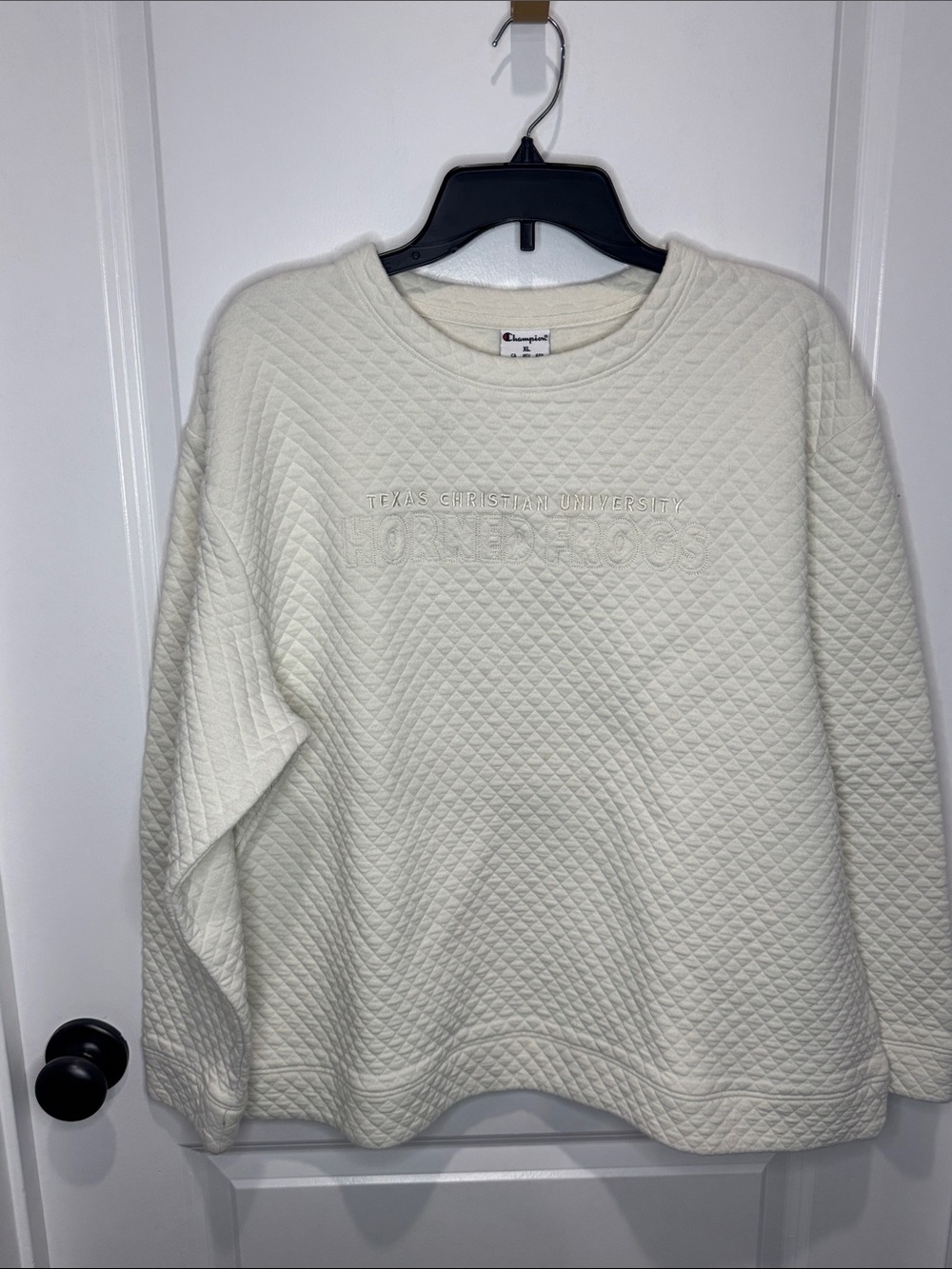 Champion Quilted Crewneck Sweatshirt - Cream